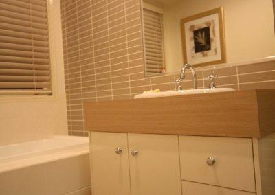 Brown and White Color Bathroom Toowoomba