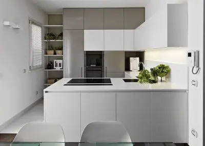 White and Grey Kitchen Cabinet Toowoomba